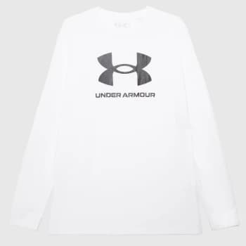 Under Armour Sportsyle T-Shirt In White & Black
