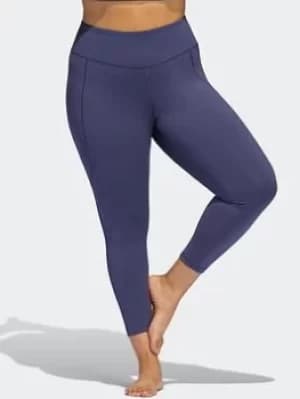 adidas Yoga Studio 7/8 Tights (plus Size), Grey, Size 2X, Women