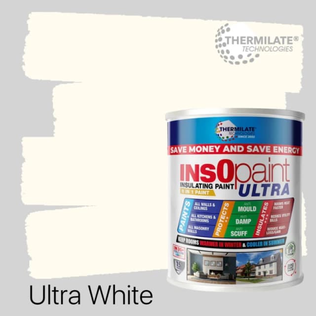 THERMILATE TECHNOLOGIES InsOpaint ULTRA - 9 IN 1 Interior & Exterior Paint - 5L in Ultra White Ultra White Unisex 5L