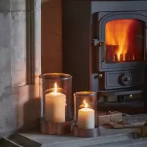 Ivyline Hampton Hurricane Lantern in Copper - Small