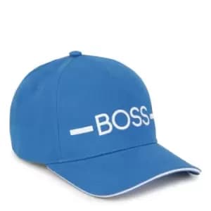 Boss Junior Print Logo Cap - Blue