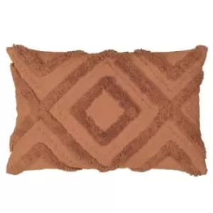 Orson Tufted Cushion Brick, Brick / 30 x 50cm / Polyester Filled