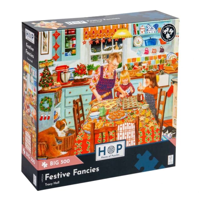 The House Of Puzzles Festive Fancies, BIG 500 Piece Jigsaw Puzzle Multi unisex