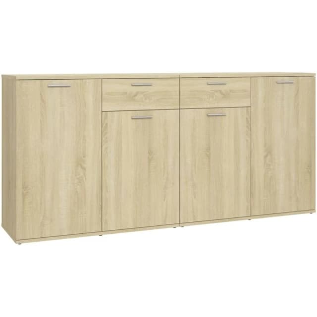 VIDAXL Sideboard Sonoma Oak 160x36x75cm Engineered Wood Vidaxl 8720286459126