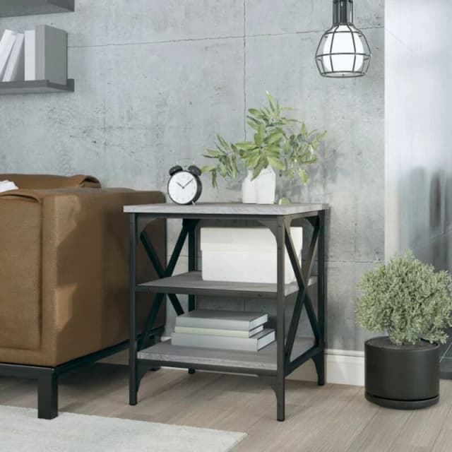 VIDAXL Side Table Grey Sonoma 40x42x50cm Engineered Wood Vidaxl 8720845718084