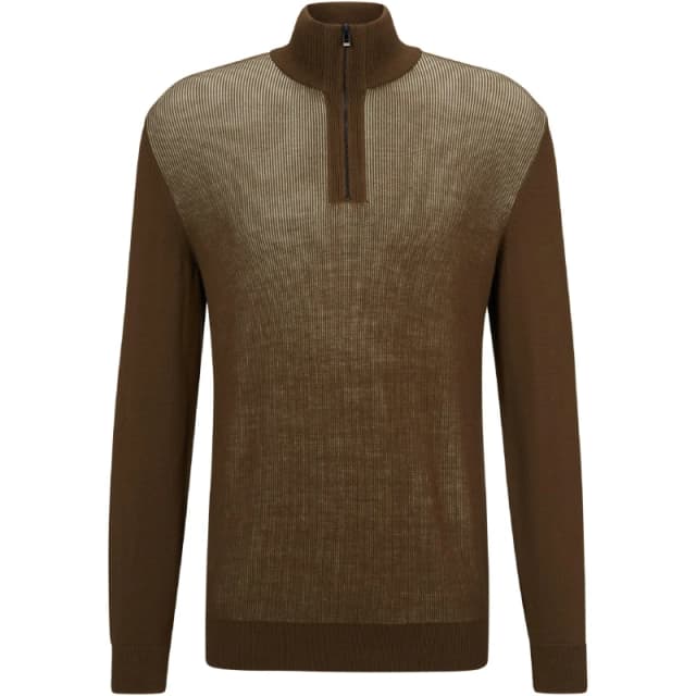 Boss Mens Ofilato Turtle Neck Jumper Open Green male S