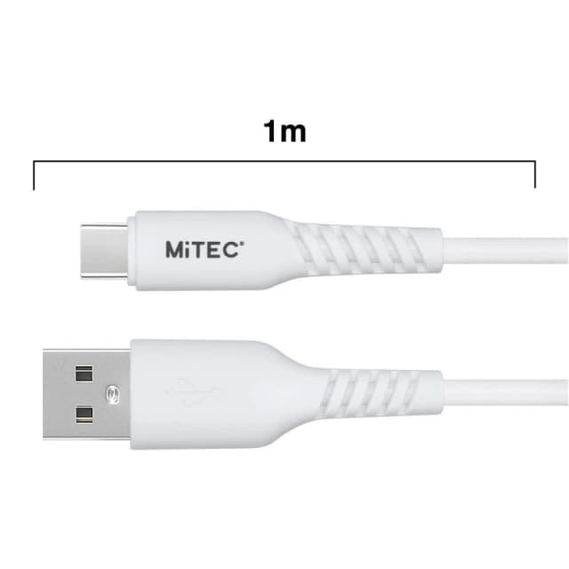 MiTEC MITEC 1M USB-C CABLE White White unisex One Size