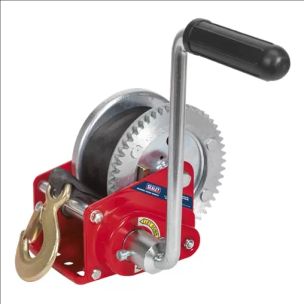 Sealey GWW1200B Geared Hand Winch with Brake & Webbing 540kg Capacity
