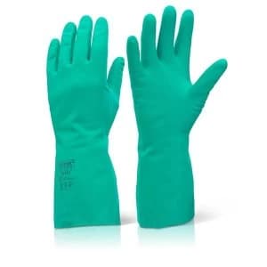 Click2000 Nitrile Gauntlet Flocked Lined Size 10 XL Green Ref NGXL