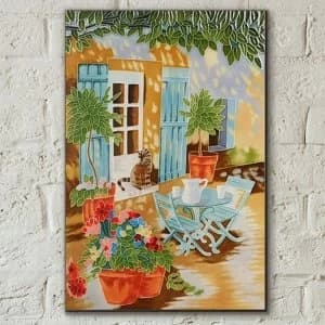 Tile 8x12 Courtyard cat By J.Yates Wall Art