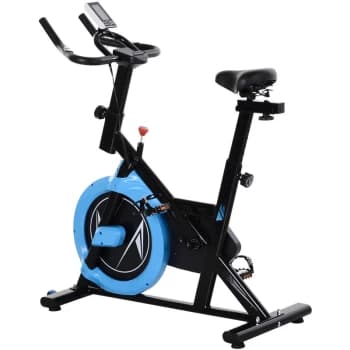 Homcom - Stationary Exercise Bike Adjustable Resistancew/ LCD Monitor Indoor Cycling