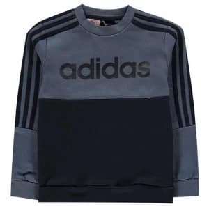 adidas Large Logo Crew Sweatshirt Junior Boys - BlueMarl/Navy