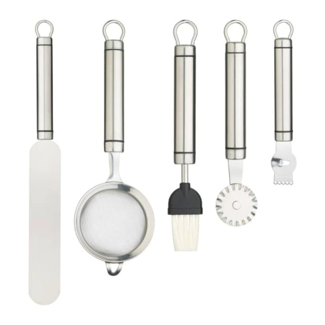 KitchenCraft 5pc Stainless Steel Professional Kitchen Tool Set in Silver Silver Unisex