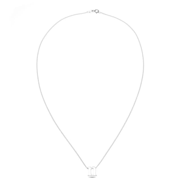 Be You Sterling Silver lowercase Initial Necklace Silver female Z