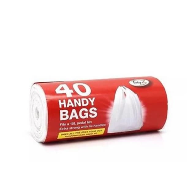 Handy Bags With Tie Handle Roll of 40 - Tidyz