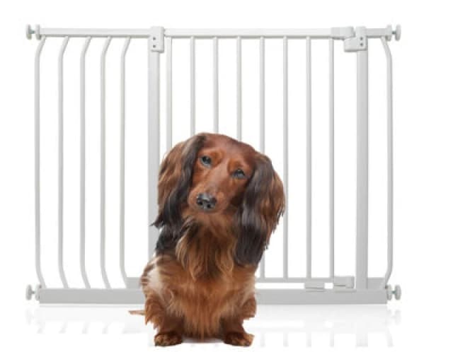 Bettacare Elite Pressure Dog Gate, 98Cm -107Cm, Matt White, Pressure Fit Pet Gate For Dog And Puppy