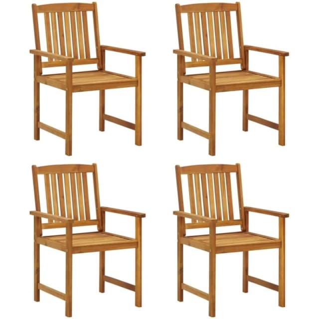 VIDAXL Garden Chairs 4 pcs Solid Acacia Wood vidaXL 8720286114230