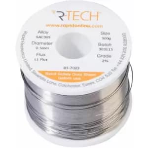 857023 SAC305 Solder 2% L1 Flux 0.5% Halide 0.5mm 500g Reel - R-tech
