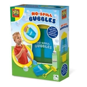 SES CREATIVE Childrens No-Spill Bubble Bucket with Mega Bubbles Solution, 200ml