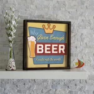 KZM513 Multicolor Decorative Framed MDF Painting