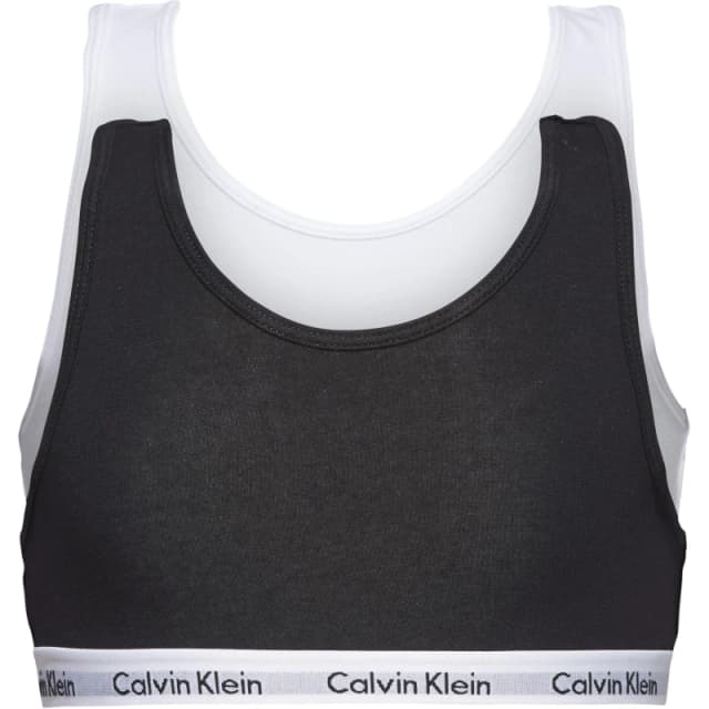 Calvin Klein 2 Pack Bralets - White White 11 - 12 Years