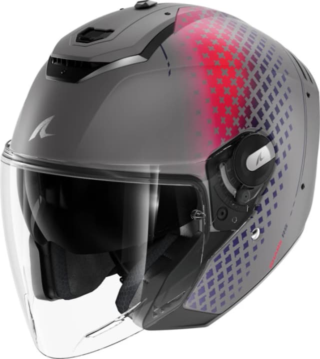 Shark RS Jet Stride Jet Helmet, grey-pink, Size M for Men