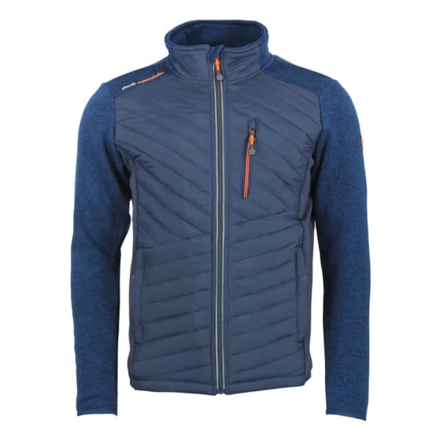 Fleece jacket with quilted panels Peak Mountain Chacha Bleu Male 2XL