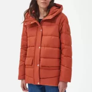 Barbour Womens Bracken Quilted Coat - Spiced Pumpkin - UK 8