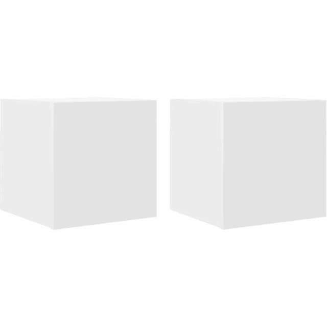 Vidaxl Wall Mounted TV Cabinets 2 Pcs White 30.5X30X30 Cm, White 804482