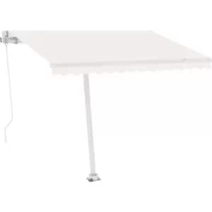 Vidaxl - Freestanding Manual Retractable Awning 300x250cm Cream Cream