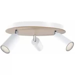 Keter Eye Ceiling Spotlight Clusters White, Wood, 31cm, 3x GU10