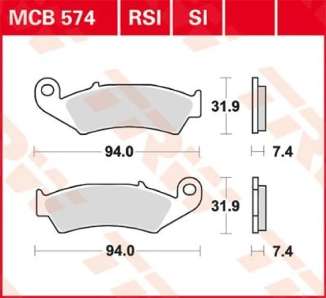 TRW MCB574 Brake pad set Brake Pad Set,disc brake (402)