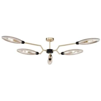 Ventura Semi Flush Ceiling Lamp Matt Gold , 6 Light, G9