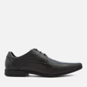Clarks Mens Glement Over Leather Derby Shoes - Black - UK 10