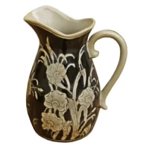 Ceramic Embossed Jug Style Vase, Regal Design