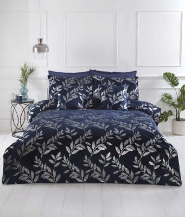Rapport Home Como Polycotton Duvet Set with Pillowcase Navy