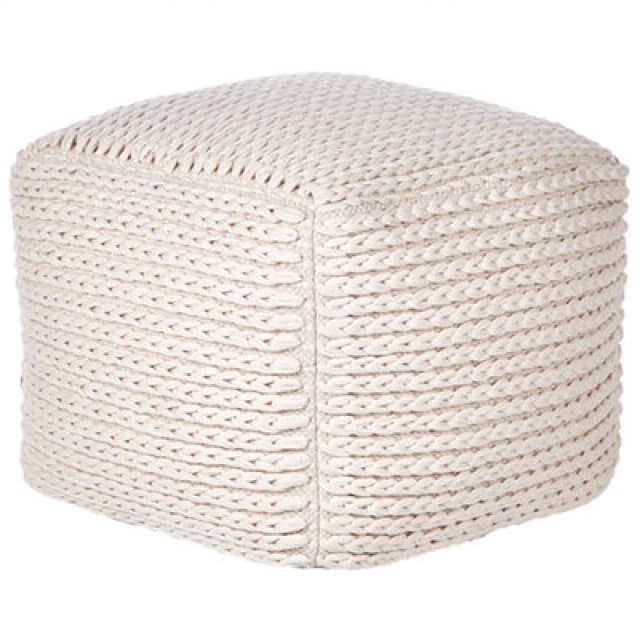 Beliani Pouffe Daman Cotton Light Beige