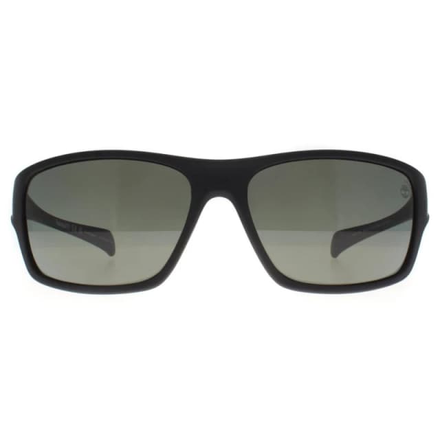 Timberland Timberland Men Wrap Matte Black Green Polarized TB00017 Sunglasses Black One Size Male 889214505057