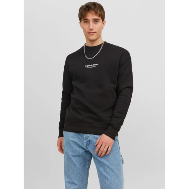 Jack and Jones Jorvester Crew Sweatshirt - Black S