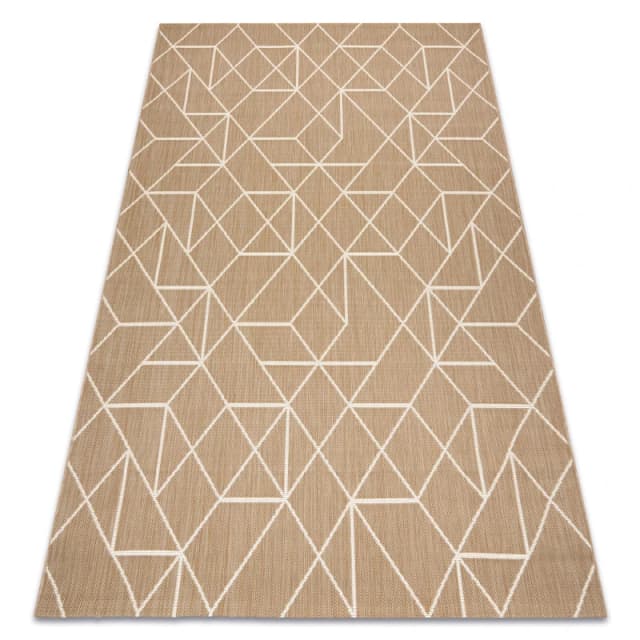RugsX Carpet Flat 48959265 Geometric Natural Beige String 120X170 Cm