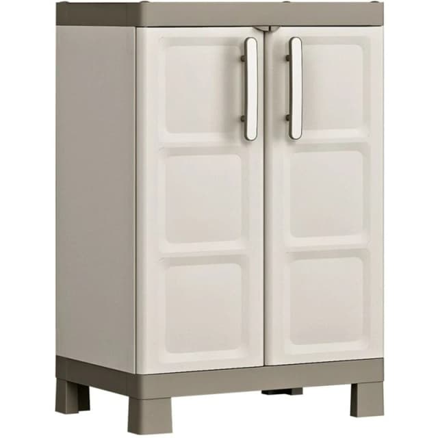 Keter Low Storage Cabinet Excellence Beige and Taupe 97cm Keter 46640