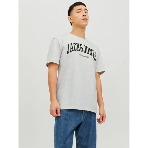 Jack and Jones Josh Short Sleeve Crew Neck T-Shirt Regular Fit T-Shirts S Grey 61700102350