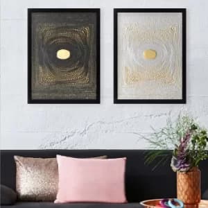 SET_035 Multicolor Decorative Framed Painting (2 Pieces)