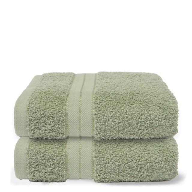 OHS OHS 2 Pack of 100% Cotton Bathroom Hand Towel in Pale Green Pale Green Hand Towel Unisex 5027434229123