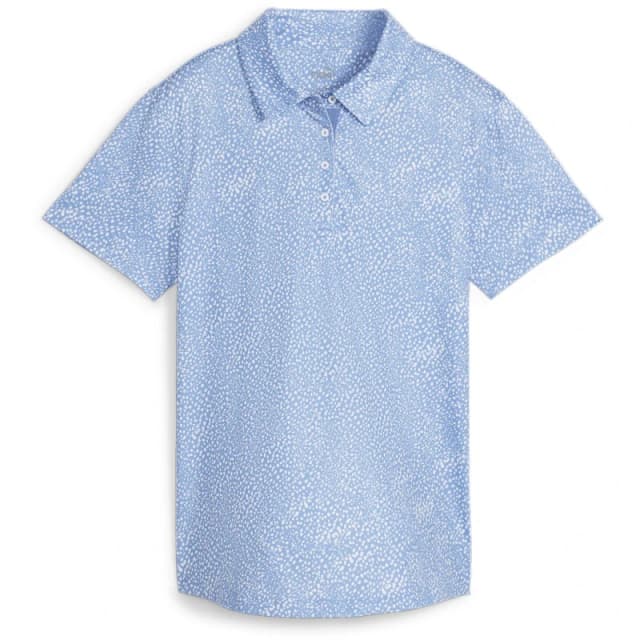 Puma W Cloudspun Microdot Ss Polo Shirt Womens - Blue Blue 8