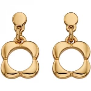 Ladies Orla Kiely Gold Plated Open Flower Earrings