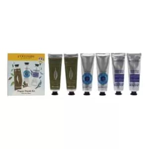 Loccitane 6 Piece Hand Cream Gift Set (2 x Shea Butter, 2 x Lavender, 2 x Verbena)