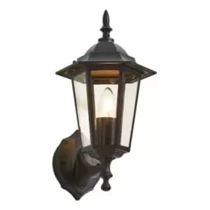Zinc LIBOURNE 6 Panel Outdoor Wall Lantern Black