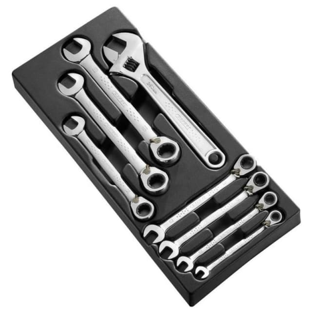 Expert by Facom 7 Piece Ratchet Combination Spanner Set in Tray Module E111100