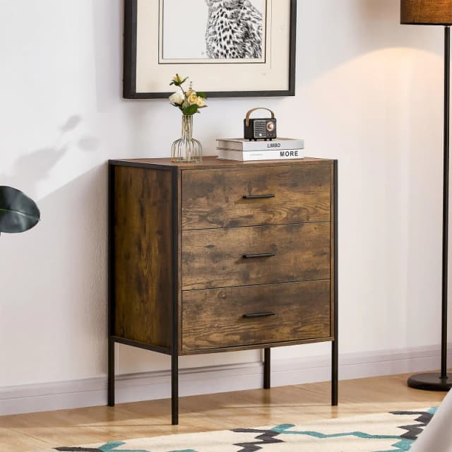 Lassic Vida Designs Brooklyn 3 Drawer Chest Dark Wood unisex 3 Drawer